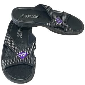 Ringor Flip Flop Sandals Black/Purple Women’s Sz-9 Men’s Sz-7 Summer Casual Wear